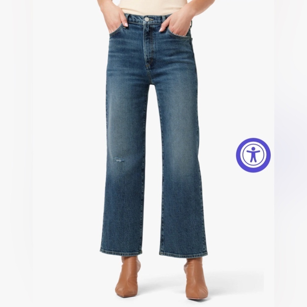 Joe’s Jeans Blake Wide Leg Crop High Rise Vintage Heirloom Blue Jean Size 33 NEW
